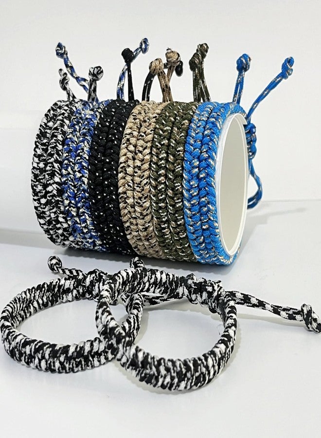 YANMIN 12 pcs Braided Friendship Bracelets for Teen Boys Adjustable Paracord Bracelets Handmade Goody Bag Stuffers Easter Basket Filler Tween Teenager Birthday Christmas Camping Party Favors - Image 3